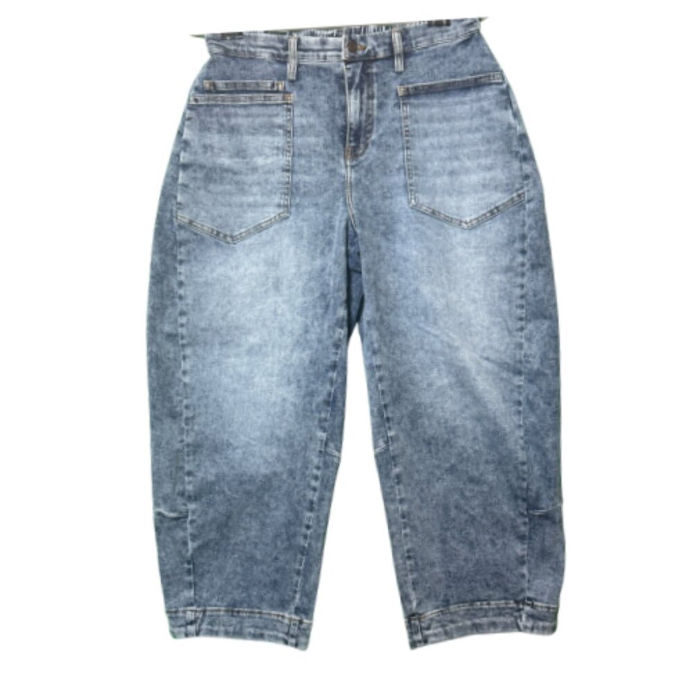 NWOT Blue Denim RUTI Women's Cropped Balloon Jeans Size 12 (BB1029)